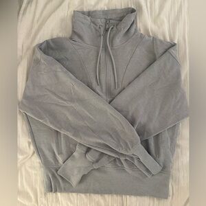 Old Navy Light Gray Half-Zip Hoodie Pullover